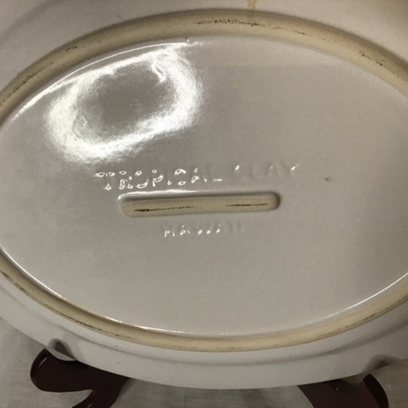 Beautiful Piece of Vintage 90's Hawaiian Tropical Clay Serving Platter. - Picture 4 of 7